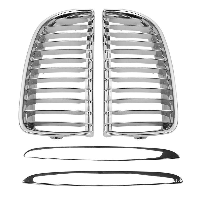 Chrome Front Bumper Kidney Grill Grille for  E90 E91 320I-335I 4DR Sedan Wagon 2005-2008
