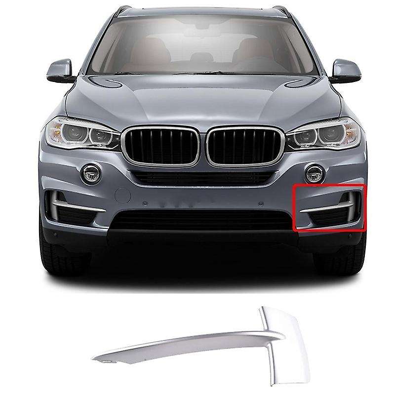 Chrome Front Left Bumper Grille Trim Molding 51117303113 for - X5 F15 35I 35Ix 35Dx 40Ex 2014 2015 2