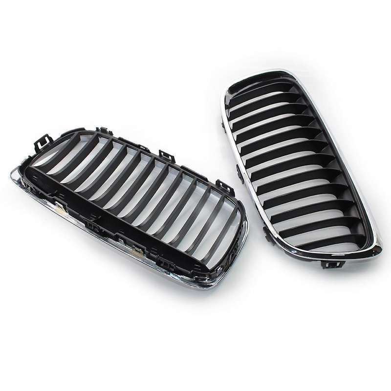 Chrome Front Hood Kidney Grille Grill for  F45 2-Series 2015-2018 Front Bumper Grille 51137379609, 5