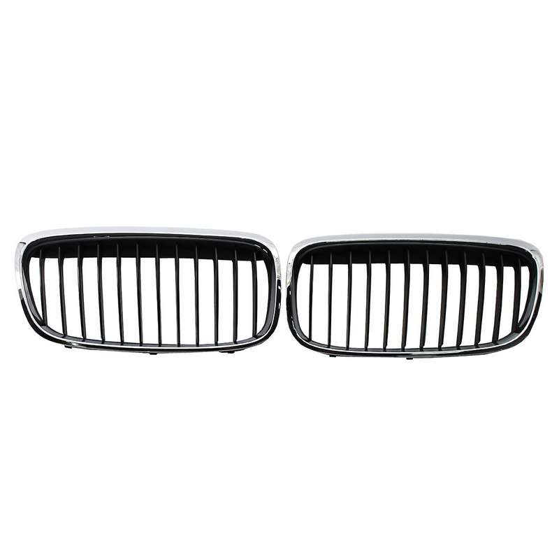 Chrome Front Hood Kidney Grille Grill for  F45 2-Series 2015-2018 Front Bumper Grille 51137379609, 5