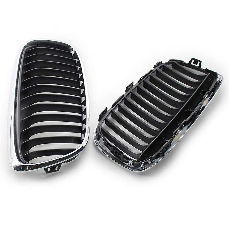 Chrome Front Hood Kidney Grille Grill for  F45 2-Series 2015-2018 Front Bumper Grille 51137379609, 5