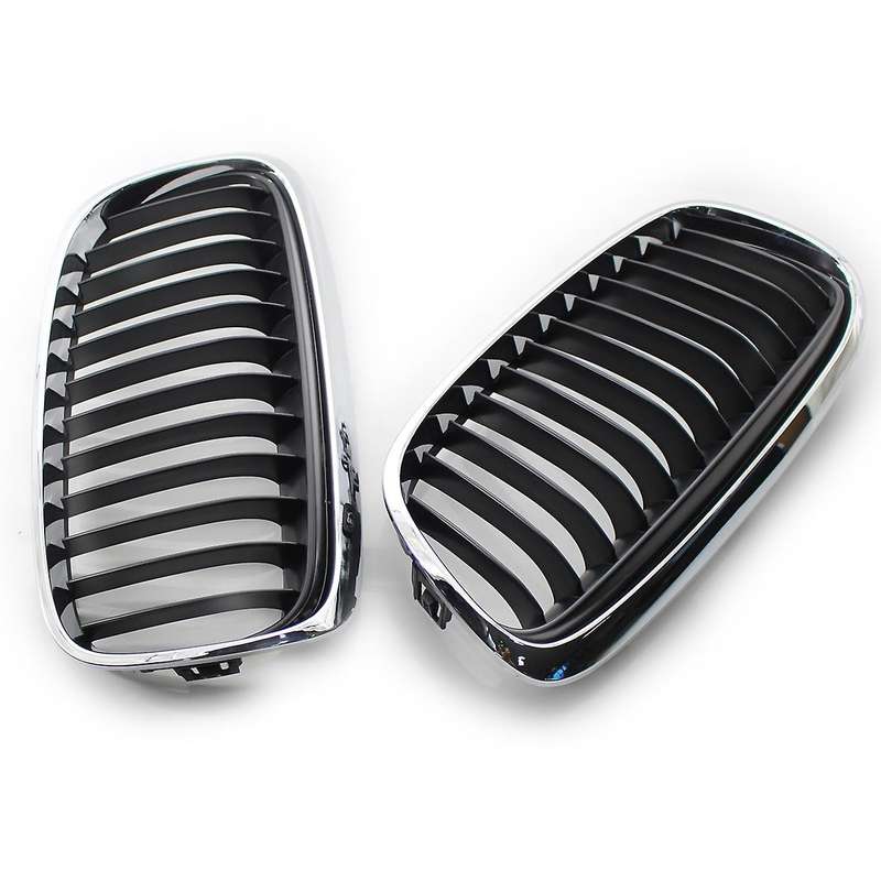 Chrome Front Hood Kidney Grille Grill for  F45 2-Series 2015-2018 Front Bumper Grille 51137379609, 5