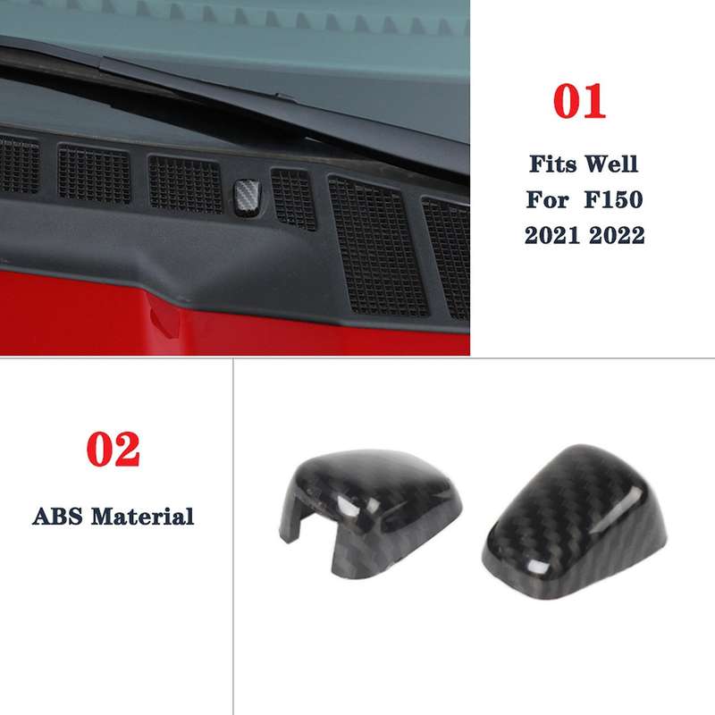 Chrome Front Windshield Wiper Nozzle Decoration Cover Trim