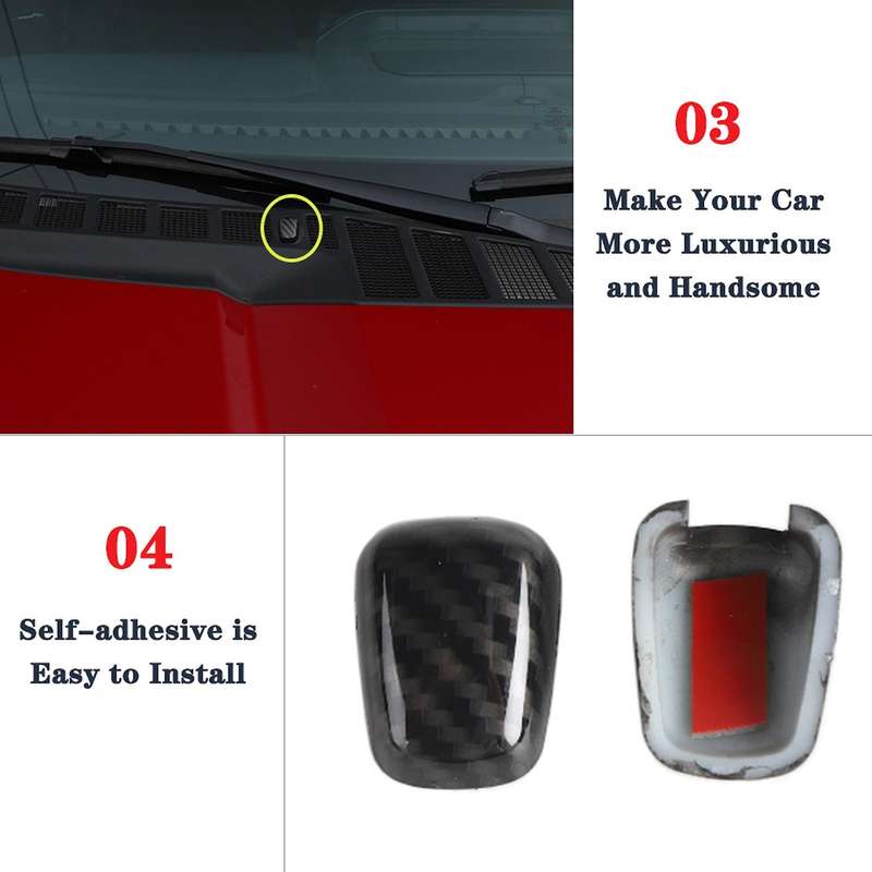 Chrome Front Windshield Wiper Nozzle Decoration Cover Trim