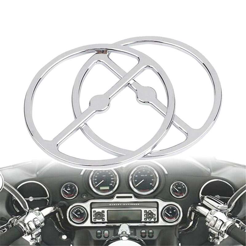 Chrome Front Speaker Grill Trim Cover for Street Glide FLHT FLHX