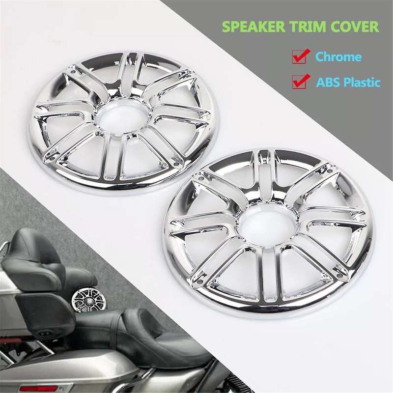 Chrome Rear Speaker Trim Grill Cover for Tri Glide Ultra Limited