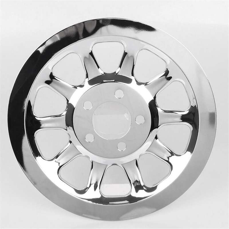 Chrome Outer Rear Pulley Cover Insert for Softail Fat Boy Lo Flstn Fxstc