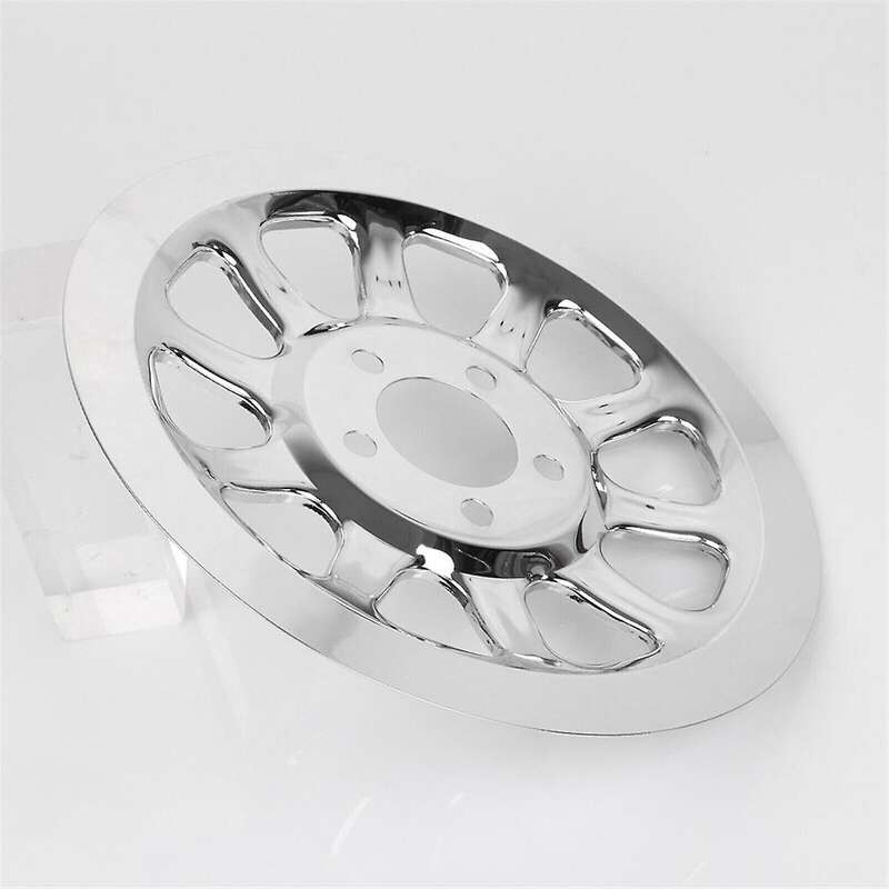 Chrome Outer Rear Pulley Cover Insert for Softail Fat Boy Lo Flstn Fxstc