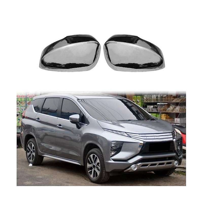 Chrome Rearview Side Glass Mirror Cover Trim Frame Side Mirror Caps Replacement for Xpander 2017 20