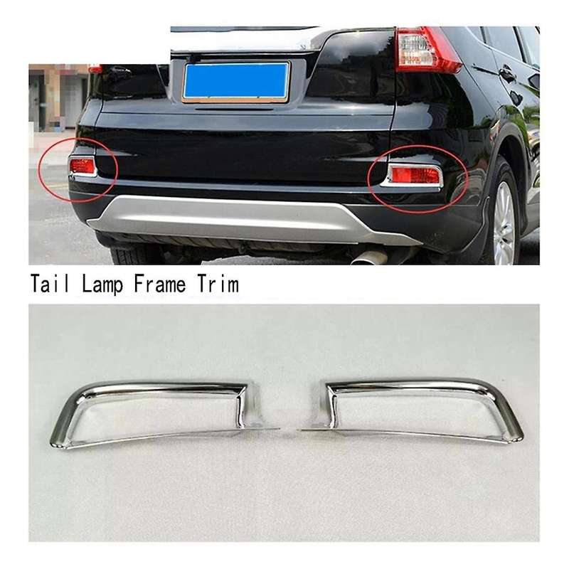 Chrome Rear Tail Fog Lights Lamp Frame Cover Trim for -V 2015 2016