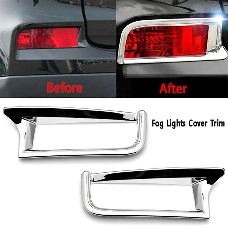 Chrome Rear Tail Fog Lights Lamp Frame Cover Trim for -V 2015 2016
