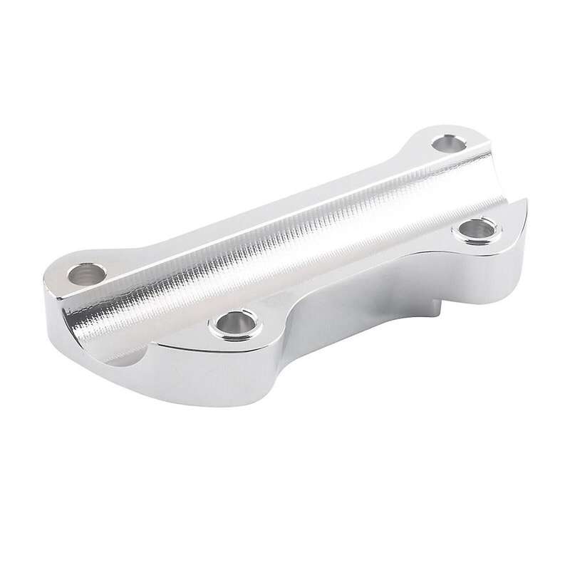Chrome Silver Handlebar Riser Top Clamp Cover for Sportster 883 1200