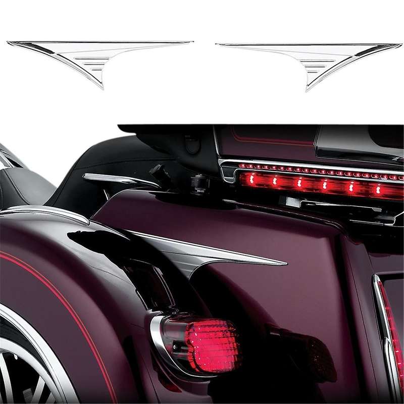 Chrome Rear Trunk Side Body Accent Trim Dress Up for Glide 09up Trike