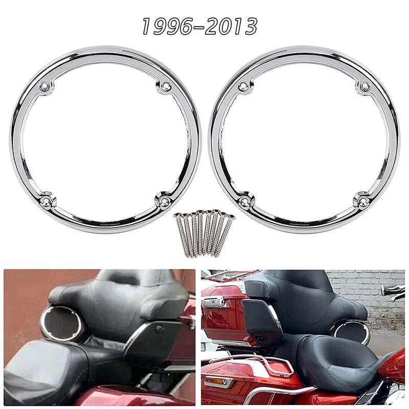 Chrome Rear Tour-pak Speaker Trim for Street Glide Classic Flhtc