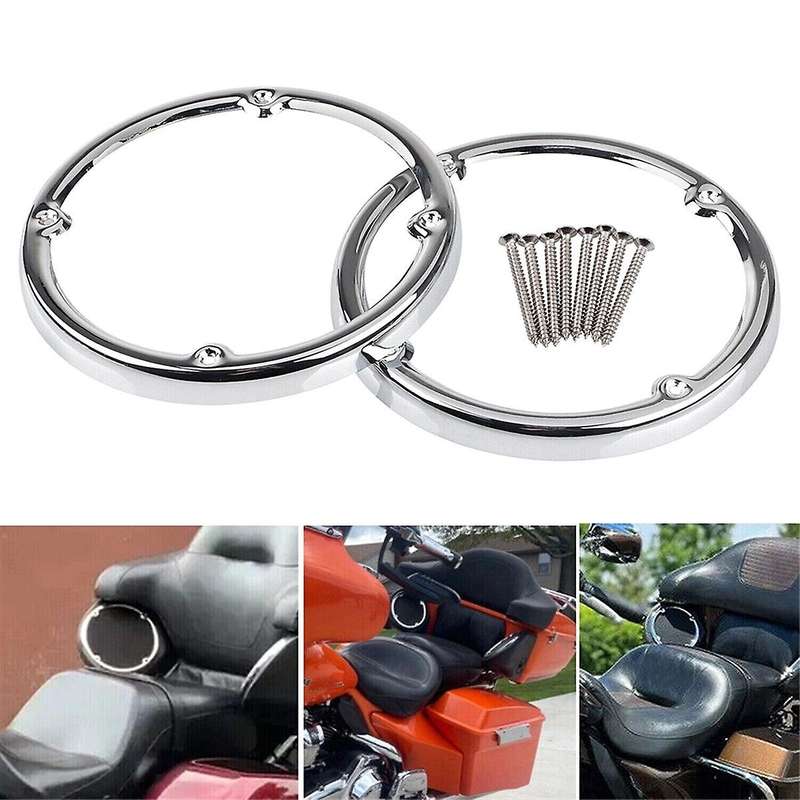 Chrome Rear Tour-pak Speaker Trim for Street Glide Classic Flhtc