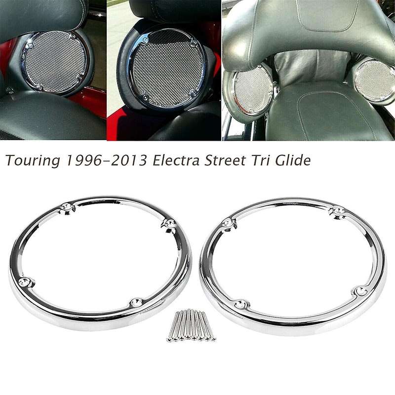 Chrome Rear Tour-pak Speaker Trim for Street Glide Classic Flhtc
