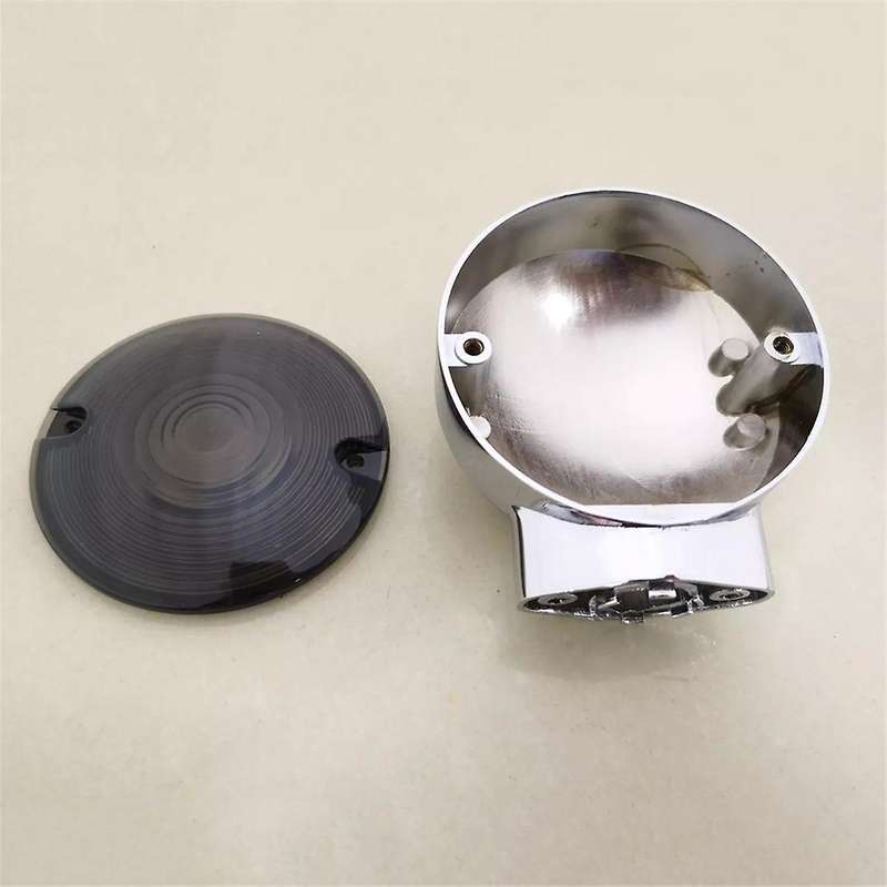 Chrome Turn Signal Housing W/ Smoke Lens Covers for Touring Glide