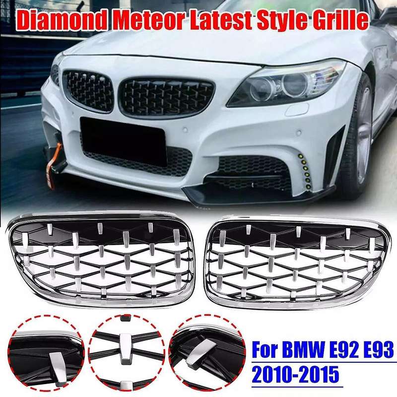 ChromeDiamond Style Car Front Kidney Grilles Grill for - 3 Series E92 E93 2010-2015 Car Racing Grill