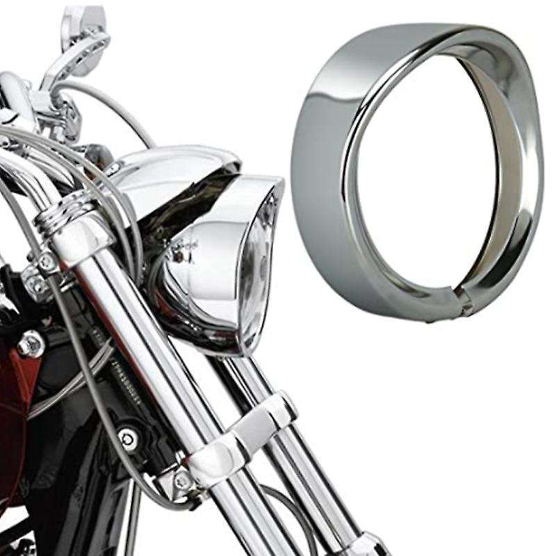Chrome-Plated Motorcycle Light Folding Ring Is Suitable for 7-Inch Headlight Visor Lampshade