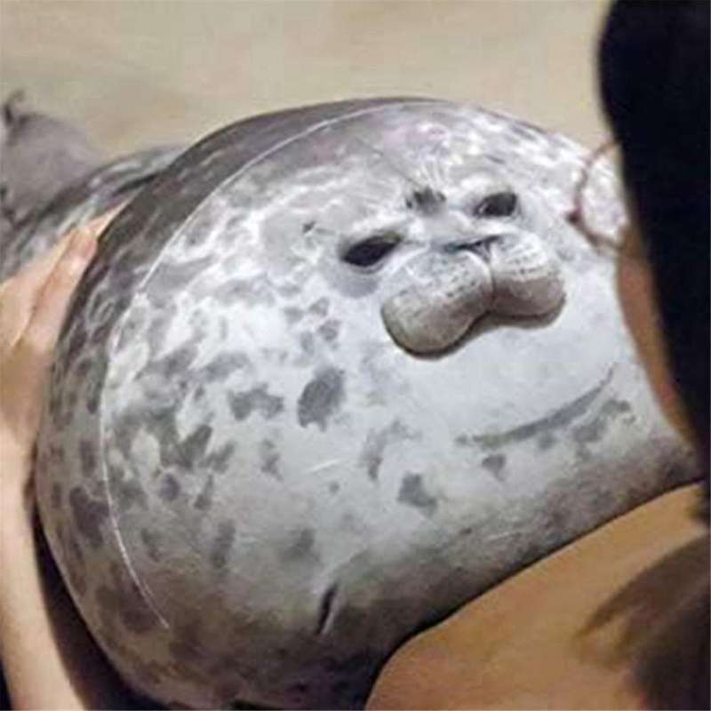 Chubby Blob Seal Pillow,stuffed Cotton Plush Animal Toy Cute Ocean Fun-stuff