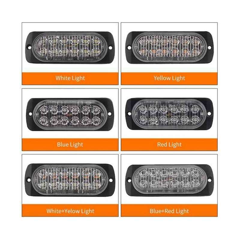 Circuit Board + Led Beads Dc12-24v Pickup Flashing Light 12led 112x41mm, D
