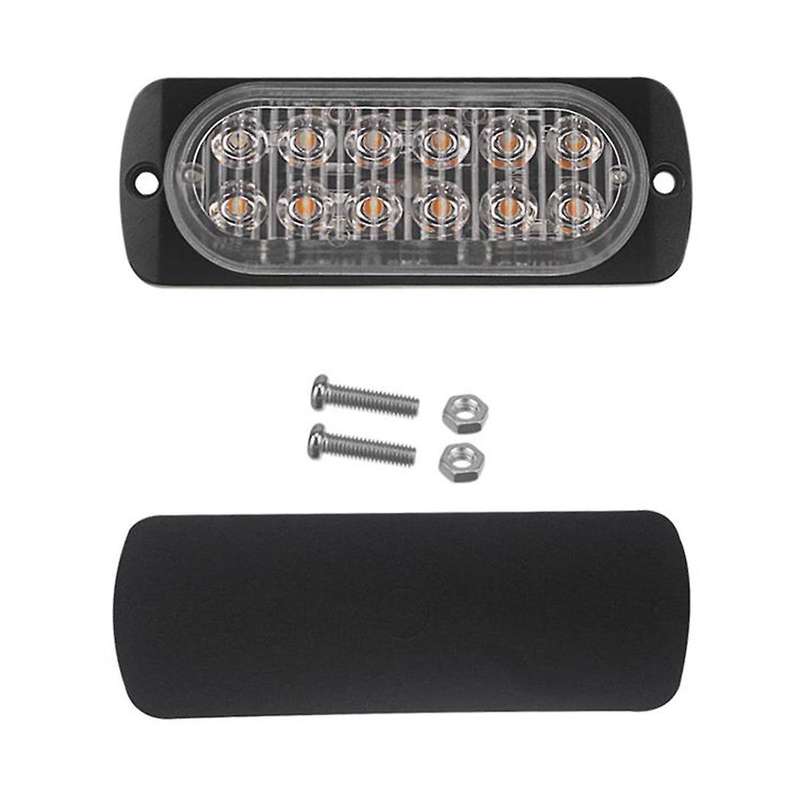 Circuit Board + Led Beads Dc12-24v Pickup Flashing Light 12led 112x41mm, F