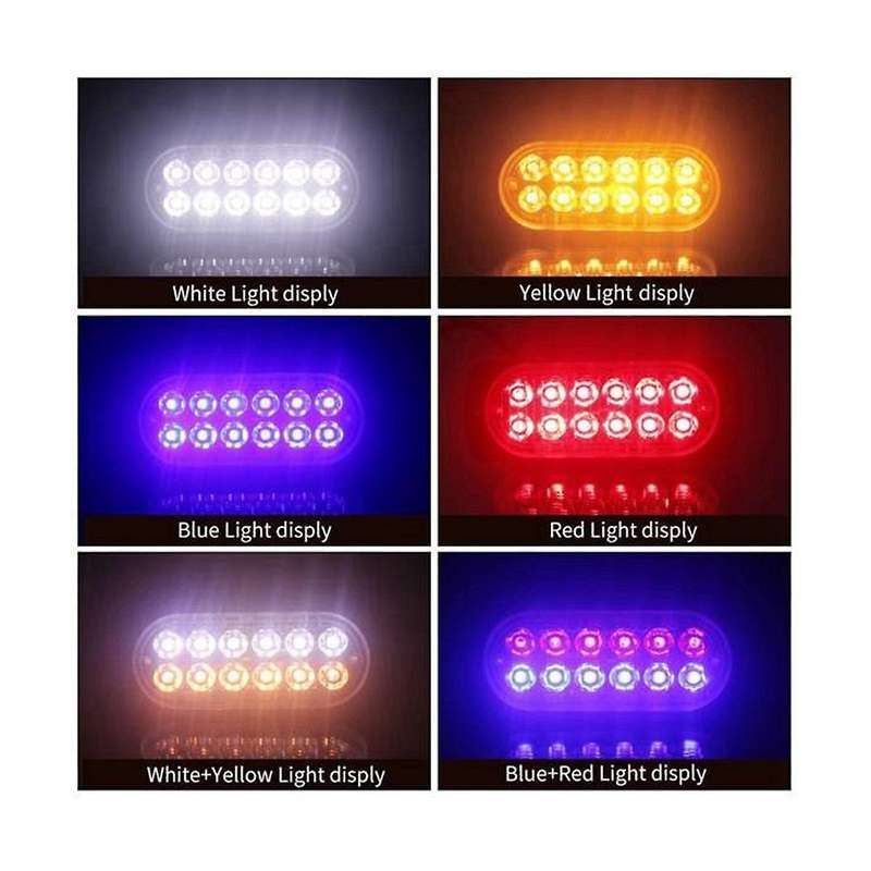 Circuit Board + Led Beads Dc12-24v Pickup Flashing Light 12led 112x41mm, F