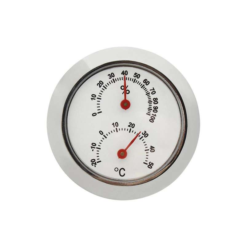 Circular Hygrometer Mini Hygrometer Silver Wet and Dry Thermometer Guitar Thermometer Violin Thermo