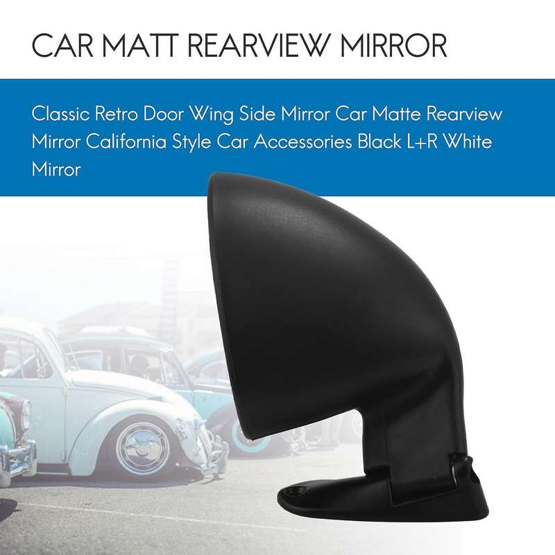 Classic Retro Door Wing Side Mirror Car Rearview Mirror Style Car Accessories Black L+r White Mirro