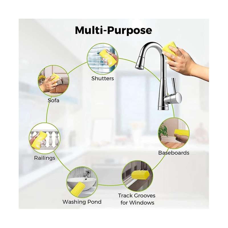 Clean Duster Sponge, Sponge Cleaning Brush, Duster for Cleaning Blinds, Glass, Baseboards, , Railin