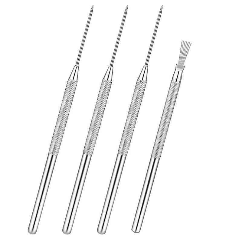 Clay Tools, 4Pcs Clay Sculpting Ceramic Detail Tools Feather Wire Texture Tools Clay Carving Modelin