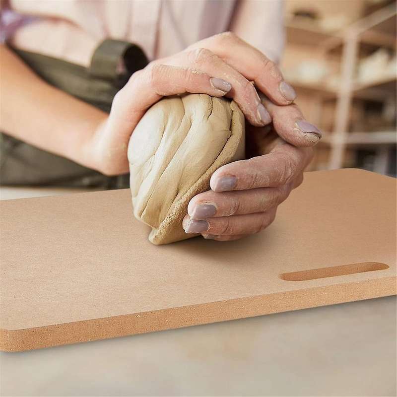 Clay Wedging Board with Handle - 11.7x17.6inch Portable Clay Board for Ceramics, Clay Crafts, and Po