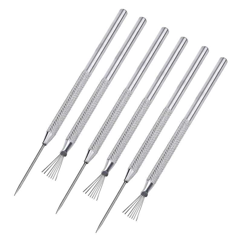 Clay Tools, 6Pcs Clay Sculpting Ceramic Detail Tools Feather Wire Texture Tools Clay Carving Modelin