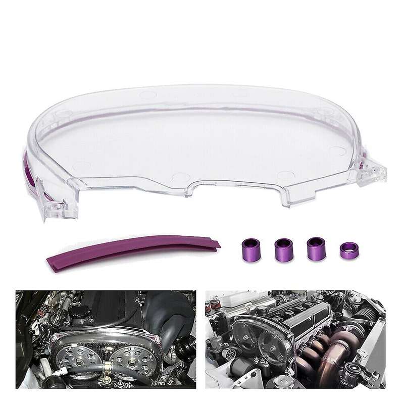 Clear Cam Timing Belt Cover Turbo Cam Pulley for DSM 4G63 Engine 4 5 6 7 8