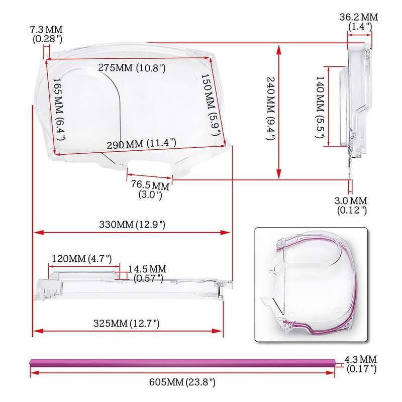 Clear Cam Gear Timing Belt Cover Turbo Cam Pulley for 9 IX Mivec 4G63 05-07
