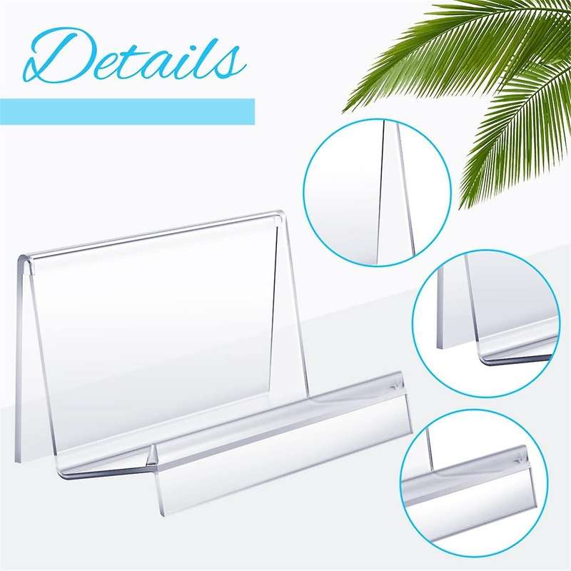 Clear Acrylic Purse Display Stand Wallet Stand Glasses Holder and Card Holder Clutcher Organizer for