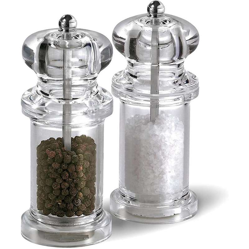 Clear Acrylic Grinder Chili Cumin Pepper Grinder Includes Precision Mechanism and Premium Quality Se
