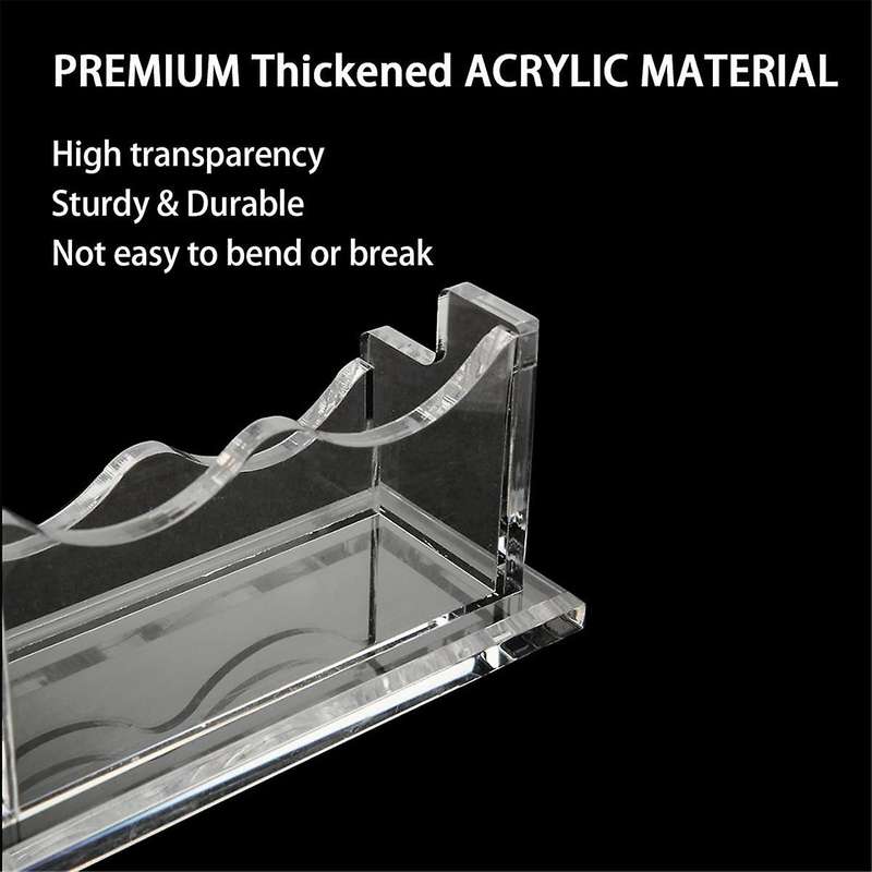 Clear Horizontal Business Card Holder Stand for Desk, Acrylic Desktop Display Name Cards Holders Org