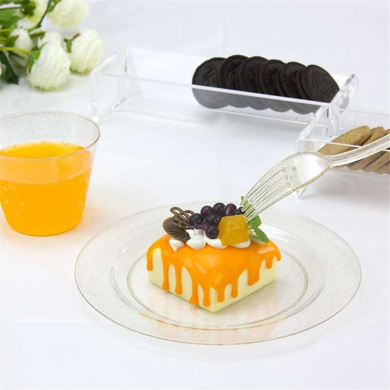 Clear Cracker Serving Tray, Transparent Macaron Display Tray, Rectangular Cracker Holder for Serving