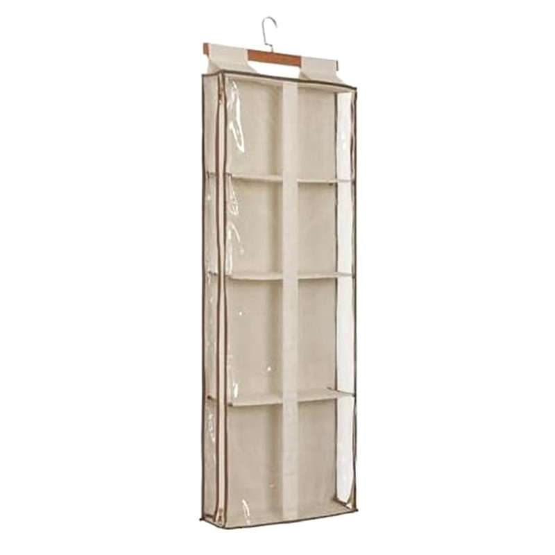 Clear Hanging Handbag Storage Organizer with Zippers, Easy Access Purse,hat Storage Holder Over The