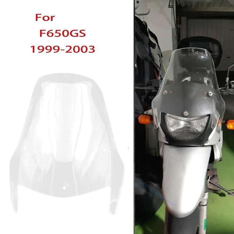 Clear Motorcycle Windshield Windscreen Wind Screens Deflectors for  F650gs F 650 Gs 1999-2003