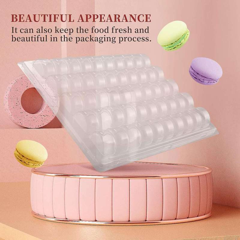 Clear PET Closeable French Macaron Storage Trays - Pack of 4Sets