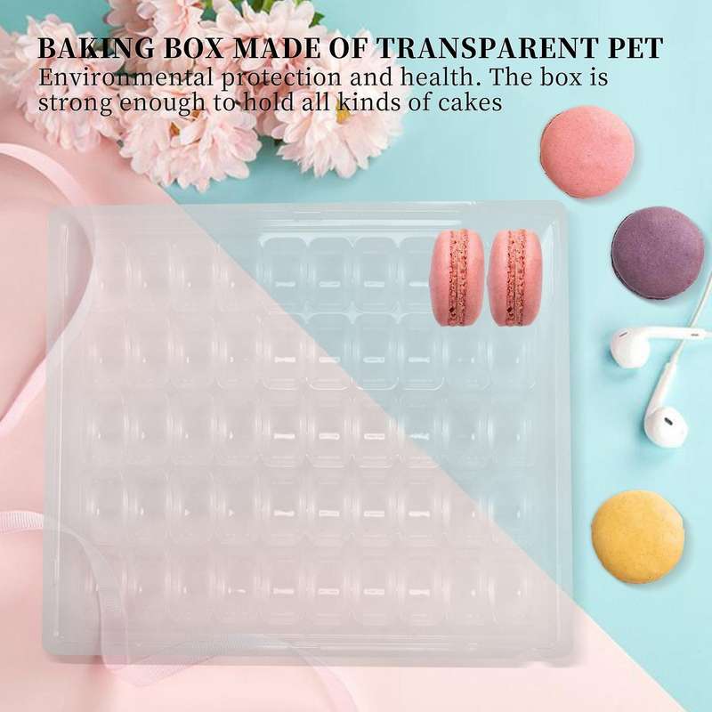 Clear PET Closeable French Macaron Storage Trays - Pack of 4Sets