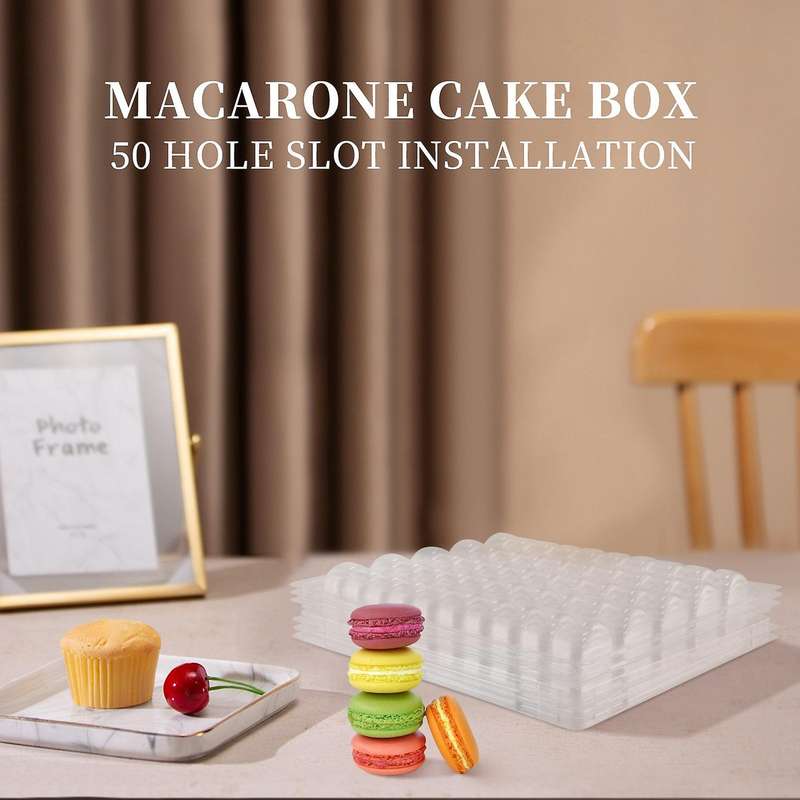 Clear PET Closeable French Macaron Storage Trays - Pack of 4Sets