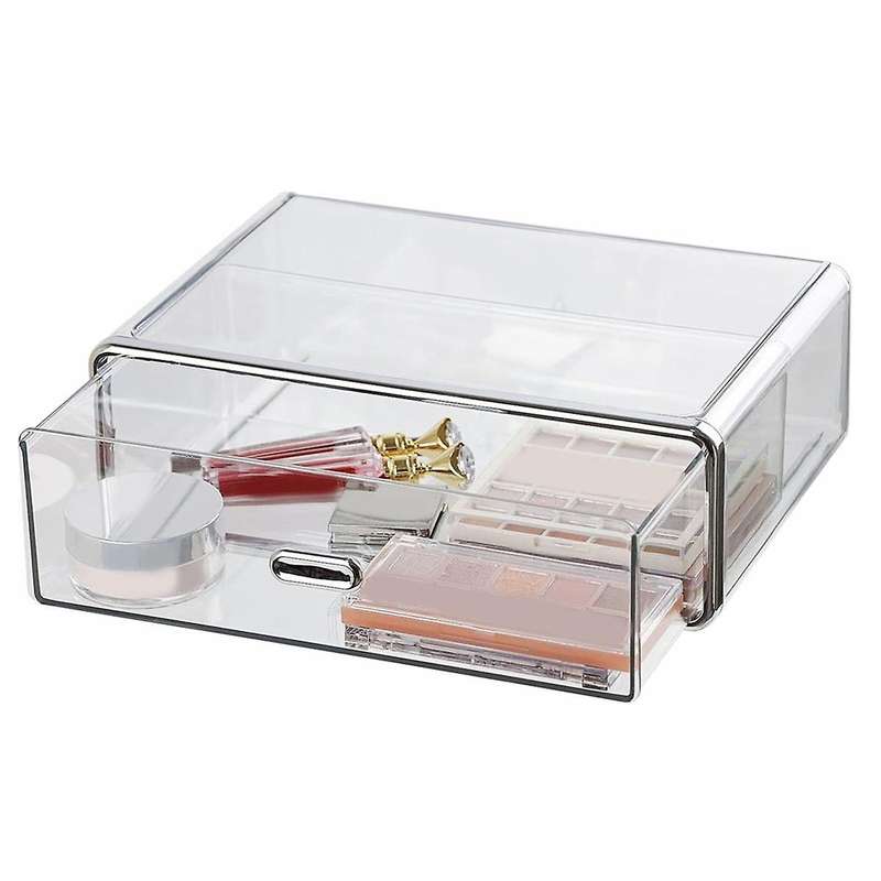 Clear Plastic Storage Drawer for Dresser Bathroom Tabletop Desktop Vanity Organizer,Transparent Stac