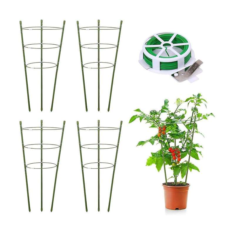 Climbing Strut Planter Plant Growing Climbing Frame 4 Pack Garden Plant Support Tomato Cage Planter