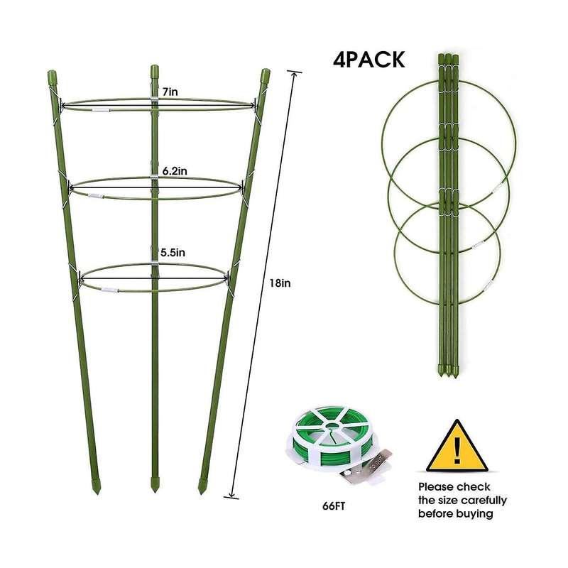 Climbing Strut Planter Plant Growing Climbing Frame 4 Pack Garden Plant Support Tomato Cage Planter