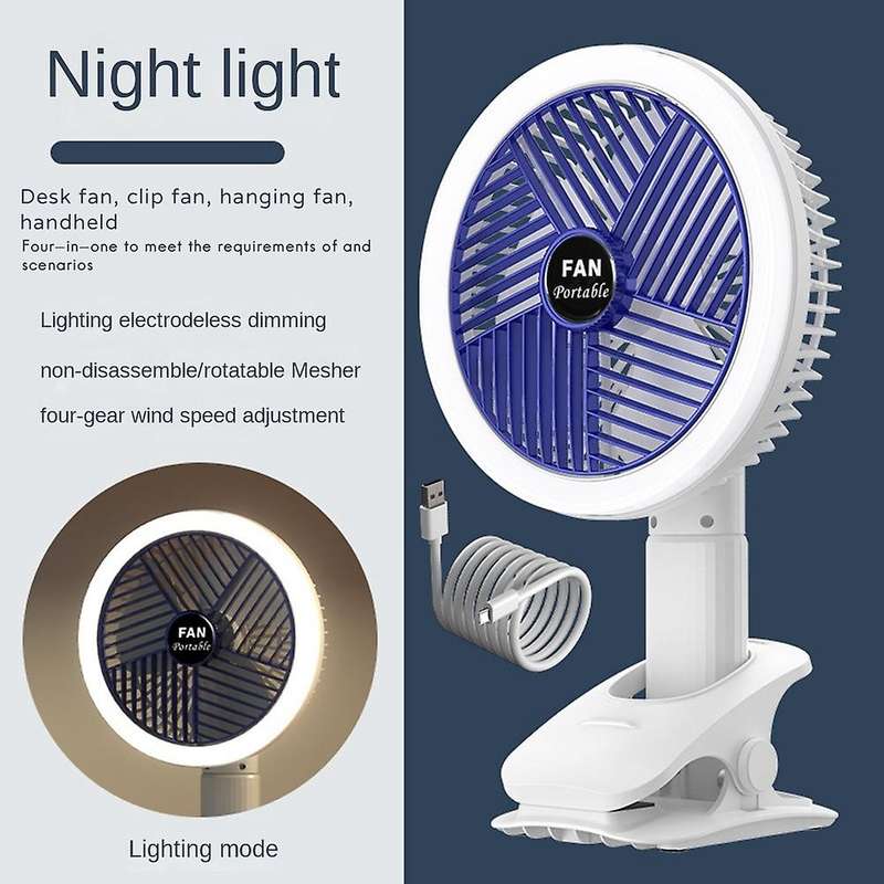 Clip Fan Portable Mini Desktop Fan Mute USB Rechargeable 360 Operated for Treadmill, Car Seat, Baby