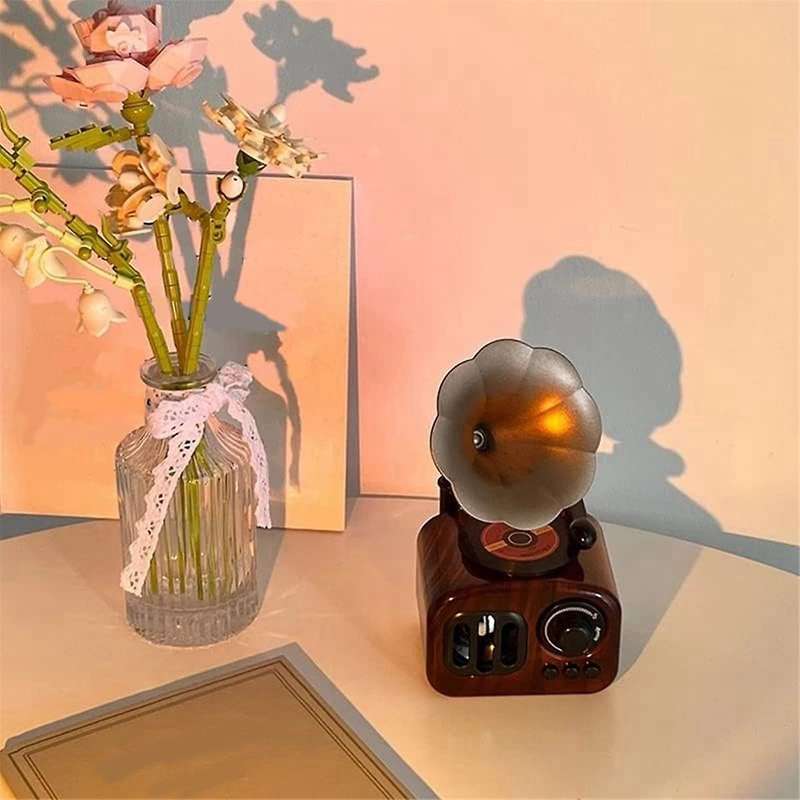 Clockwork Music Box,phonograph Vintage Retro Classical Gramophone Musical Box,table Desk Decoration