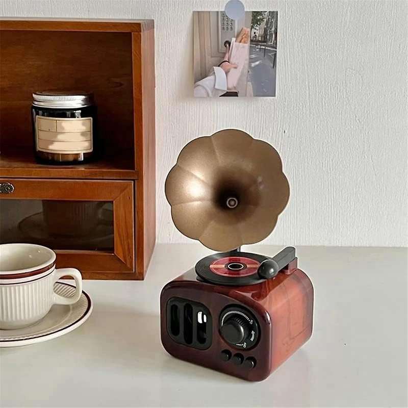 Clockwork Music Box,phonograph Vintage Retro Classical Gramophone Musical Box,table Desk Decoration